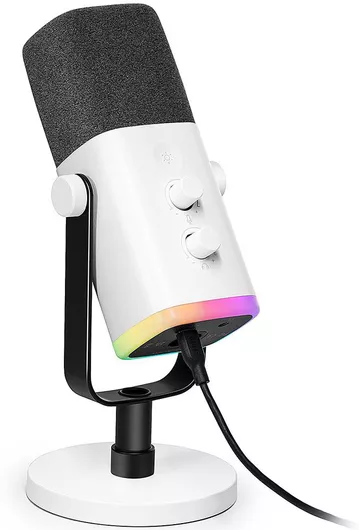 Fifine AM8W Σετ Μικρόφωνο με Καλώδιο XLR / USB για StudioΛευκό Χρώμα