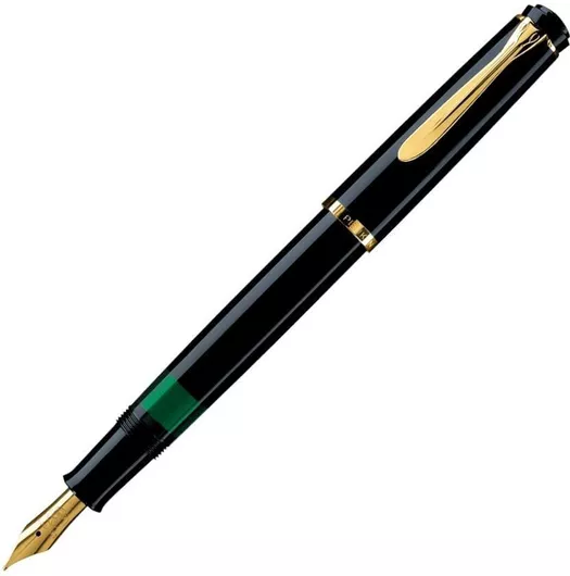 Pelikan Classic M200 Πένα Γραφής Fine Μαύρο με Μαύρο Μελάνι