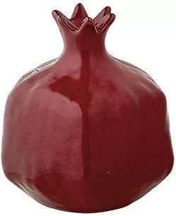 JK Home Decoration Γούρι Ρόδι Ροζ Κεραμικό 5x5cm