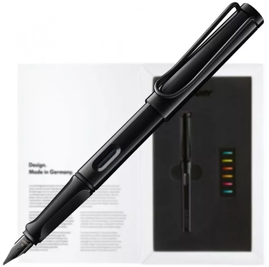 Lamy Safari Σετ Πένα Γραφής Medium από Πλαστικό με Μαύρο Μελάνι