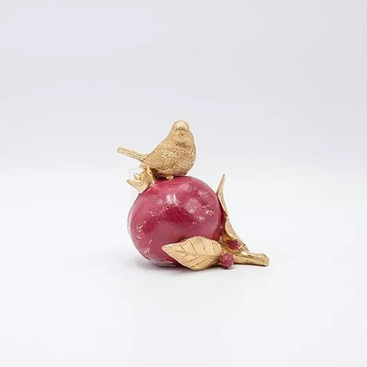 Διακοσμητικο Ροδι Χελιδονι Πολυρεζιν Μπορντω 11.5x9x11εκ Συσκευασία 3 Τεμαχίων