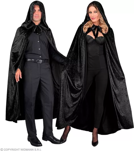 Αποκριάτικη Κάπα Μαύρο για Halloween 1τμχ