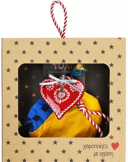 Γούρι Κόκκινο Κεραμικό Μίνι-αστέρι 18εκ