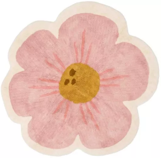 Little Dutch Flower Παιδικό Χαλί Ροζ 110x110cm