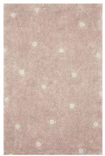 Lorena Canals Mini Dot Χειροποίητο Παιδικό Χαλί Ροζ 100x150cm