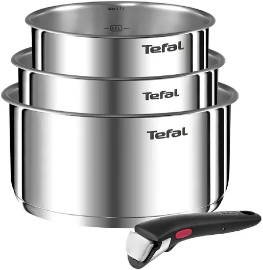 Tefal Ingenio Emotion Σετ Κατσαρόλες από Ανοξείδωτο Ατσάλι Silver 4τμχ