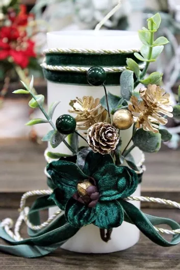 Λευκό Αρωματικό Κερί 65*15cm 97034