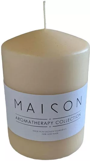 InTheBox Αρωματικό Κερί Κηροπηγίου με Άρωμα Βανίλια Μπεζ 18cm