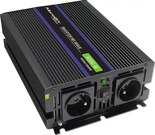 Qoltec Inverter Αυτοκινήτου 3000W για Μετατροπή 12V DC σε 230V AC