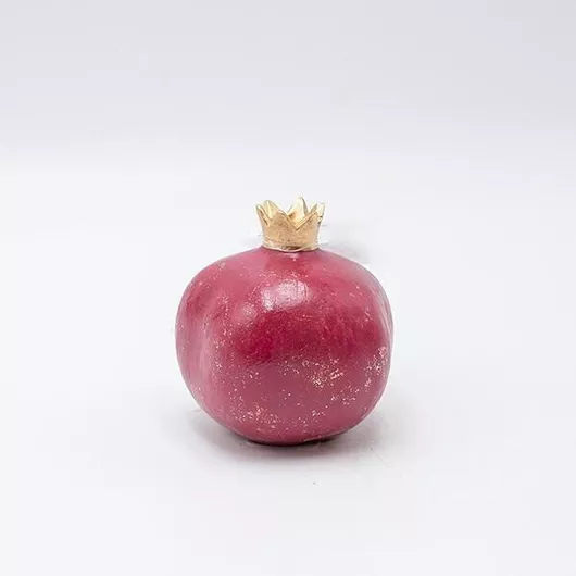 Estheti Home Διακοσμητικο Ροδι Πολυρεζιν Μπορντω 8x8x8εκ 819-00828