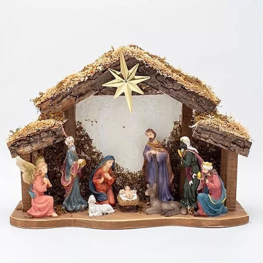 Φάτνη Ξύλινη Μεσαίου Μεγέθους 35x12x25cm