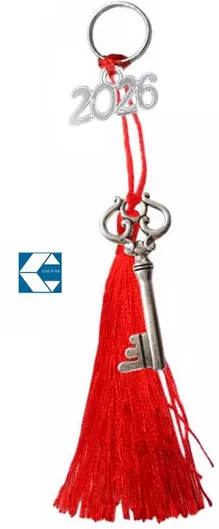 Γούρι Διακοσμητικό Κλειδί 2026 Ασημί-κόκκινο 15cm Galifas 33106710 Galifas