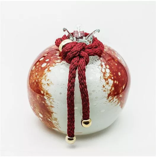 Ρόδι Γίγας Φυσητό Γυαλί Αποχρώσεις Του Λευκού Του Κόκκινου