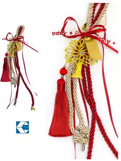 Γούρι Διακοσμητικό Δέντρο Ζωής 2026 Χρυσό-κόκκινο 20cm Galifas 7716211 Galifas