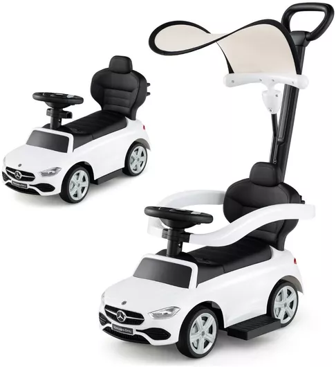 Costway TQ10365WH Περπατούρα Αυτοκινητάκι Ride On με Ήχους Λευκό για 36+ Μηνών