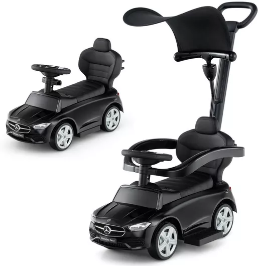 Costway TQ10365DK Περπατούρα Αυτοκινητάκι Ride On με Ήχους Μαύρο για 36+ Μηνών