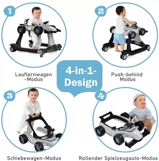 Costway Στράτα με Μουσική Γκρι