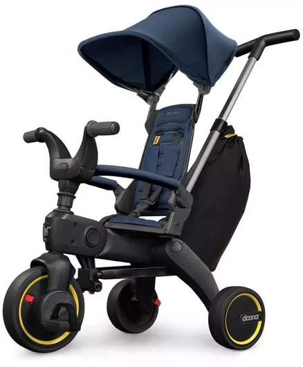 Doona Παιδικό Τρίκυκλο Ποδήλατο Liki Πτυσσόμενο με Σκίαστρο, Αποθηκευτικό Χώρο & Χειρολαβή Γονέα για 10+ Μηνών Deep Blue
