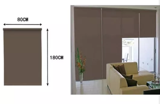 Ρόλερ Σκίασης Μερικής Συσκότισης Καφέ Π80xΥ180cm 106128