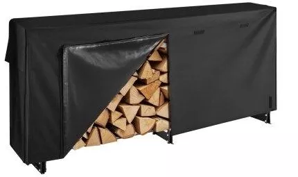 Vevor Μεταλλικό Ράφι Αποθήκευσης Ξύλων 257x36x117cm Μαύρο