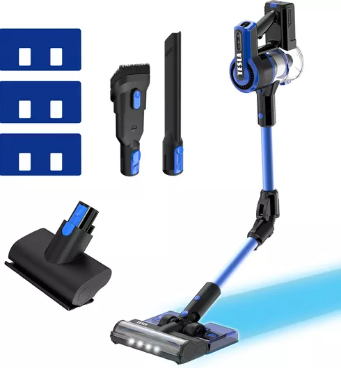 Tesla PureStar E70 Aqua Pro Σκούπα Stick & Χειρός Επαναφορτιζόμενη 300W Μπλε