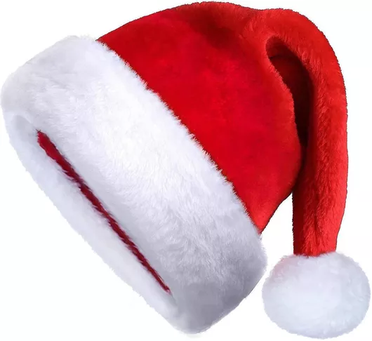 Χριστουγεννιάτικος Σκούφος Άγιου Βασίλη 29x40cm Κόκκινο