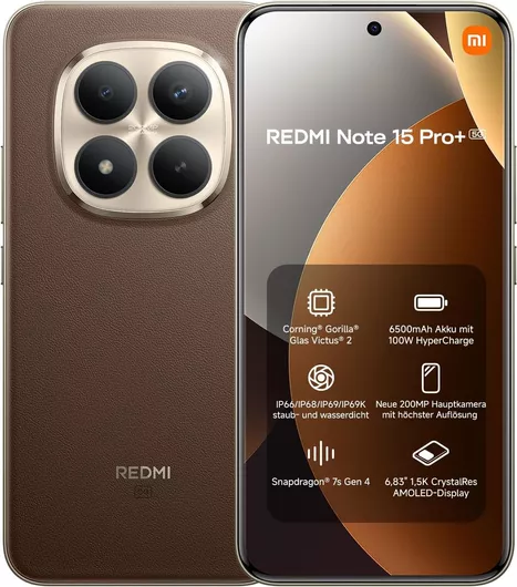 Xiaomi Redmi Note 15 Pro+ 5G NFC 8GB 256GB Mocha Brown