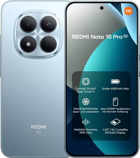 Xiaomi Redmi Note 15 Pro 5G NFC 8GB 256GB Glacier Blue