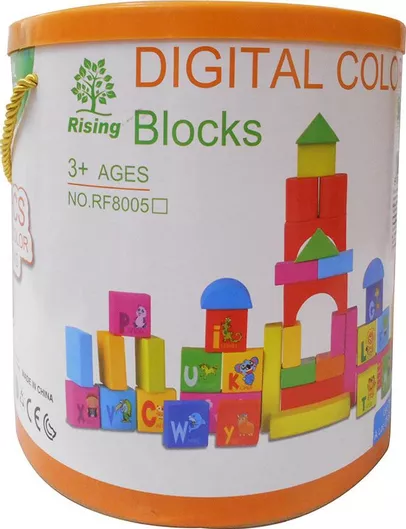 Zita Toys Ξύλινα Τουβλάκια για 3+ Ετών 50τμχ