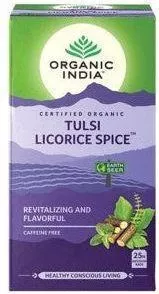 Organic India Τσάι Βιολογικό Προϊόν 25 Φακελάκια με Άρωμα Licorice Spice