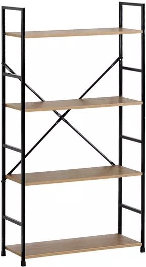 Ραφιέρα Δαπέδου Darrow Δρυς/μαύρο 58.6x23.5x112cm