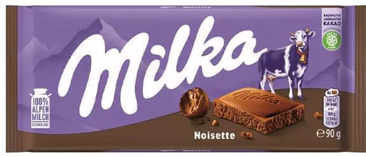 Milka Noisette Σοκολάτα πραλίνα 90gr