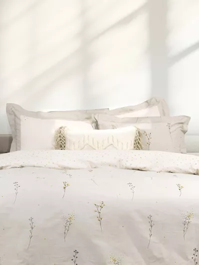 Nima Delicate Σετ Μαξιλαροθήκες Oxford Μπεζ 52x72cm