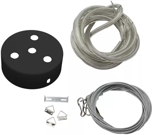 Adeleq Ανάρτηση Τοποθέτησης για Φωτιστικά Μαύρο 21-29