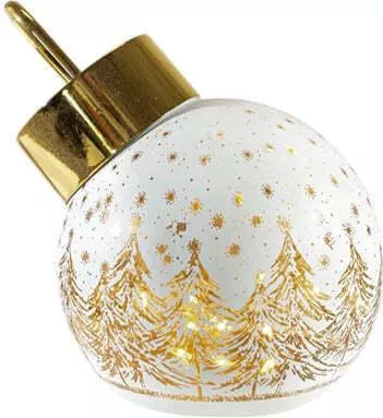 Μπάλα Φωτιζόμενη Γυάλινη Λευκό