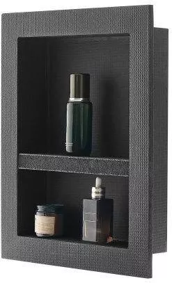Vevor Επιτοίχια Ραφιέρα Μπάνιου Πλαστική 40.6x50.8x10.2cm Μαύρο