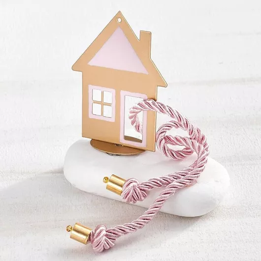 Επιτραπέζιο Γούρι Σπίτι από Μέταλλο Χρυσό