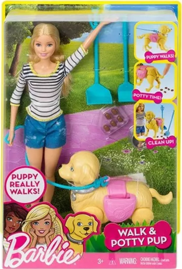 Barbie Walk & Potty Pup για 3+ Ετών