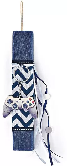 Πασχαλινή Λαμπάδα Πλακέ Μπλε