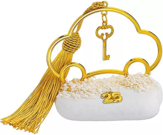 Χριστουγεννιάτικο Επιτραπέζιο Γούρι Βότσαλο 10x10εκ Εγ24260