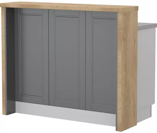 Polihome Tahoma Ορθογώνιος Πάγκος Κουζίνας από MDF 129x31cm 162467129
