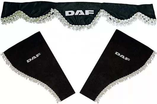 Σετ Κουρτίνες 3 Τεμαχίων Daf Μαύρο