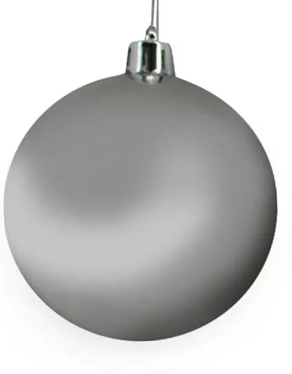 Μπάλα Πλαστική Ασημί 15cm