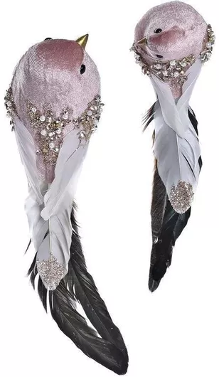 Χριστουγεννιάτικο Κρεμαστό Στολίδι Πουλάκι Υφασμάτινο 8x25x8cm (Διάφορα Χρώματα)