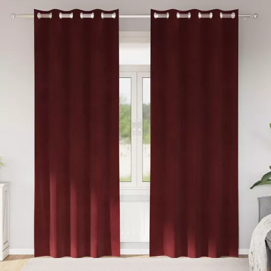 vidaXL Κουρτίνα Συσκότισης με Τιράντες Μπορντό 140x245cm