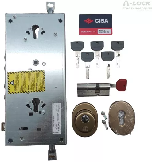Σετ Κλειδαριά Θωρακισμένης Πόρτας Tesio Los Κύλινδρο Cisa P8 Defender Cisa