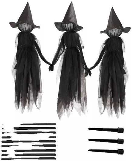 Αποκριάτικο Αξεσουάρ Μαύρο για Halloween από Πλαστικό 3τμχ 170cm