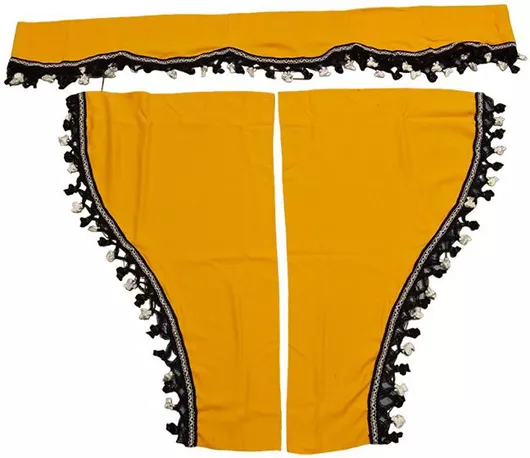 Σετ Κουρτίνες 3 Τεμαχίων Universal Κίτρινο