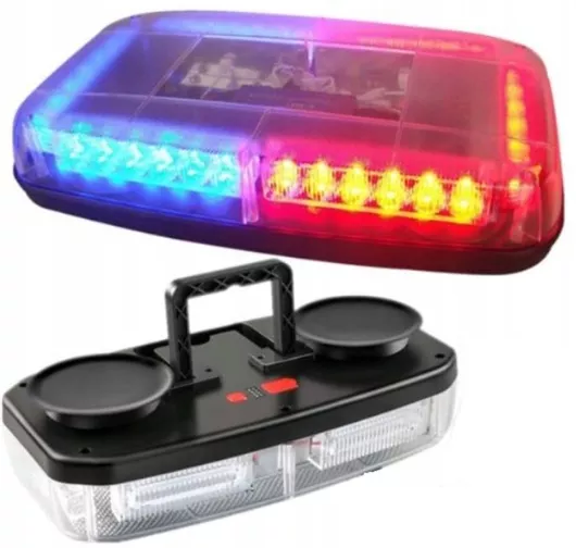 Φάρος Αυτοκινήτου LED με Μπλε / Κόκκινο Φωτισμό