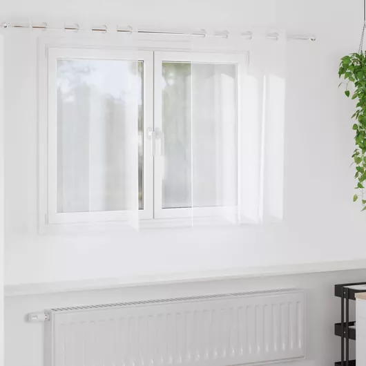 vidaXL Κουρτίνα με Τιράντες Λευκό 140x140cm - dfe7843e